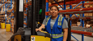 a worker operating a forklift in a warehouse – AMS Fulfillment